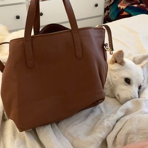 Cuyana Camel leather tote